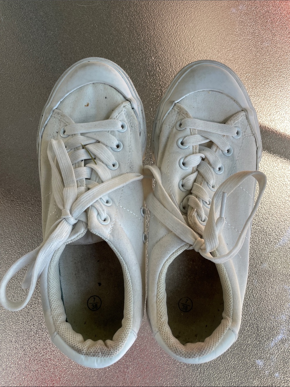 Women’s White Canvas Sneakers - Classic Casual Shoe